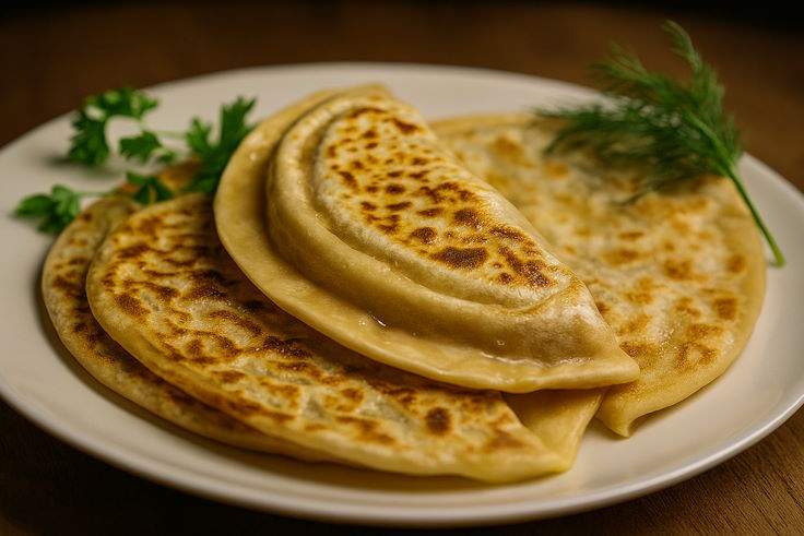 Кутабы с мясом - процесс приготовления