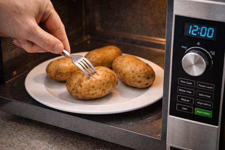 Картошка в микроволновке - сколько минут готовить Картошка в микроволновке: как запечь картофель в мундире быстро