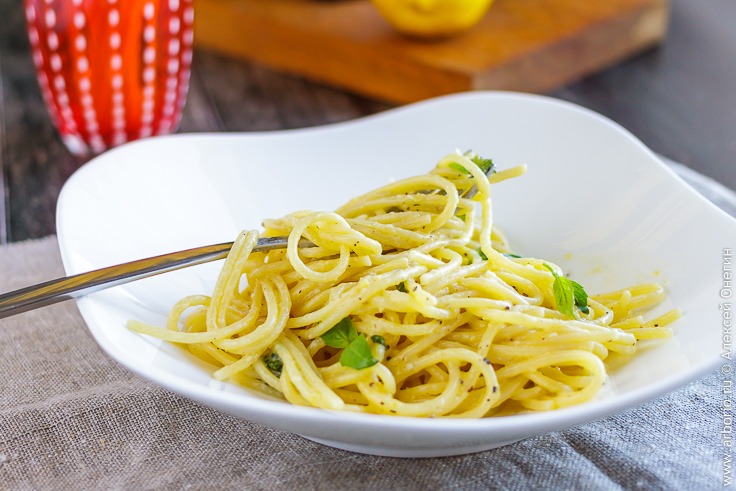 Рецепт спагетти с лимоном
