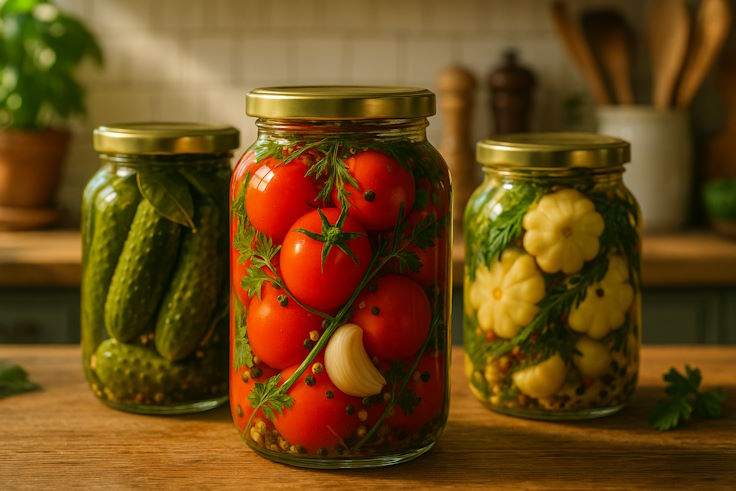 Консервация овощей с уксусом для безопасного хранения